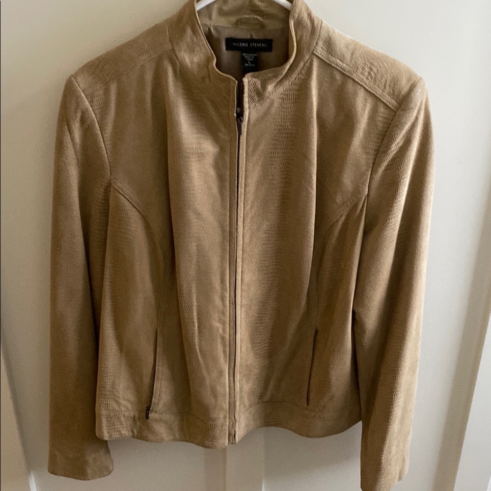 Valerie Stevens Tan Leather Jacket